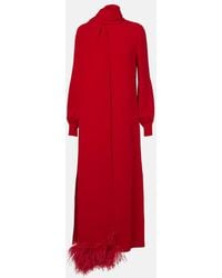 Valentino - Cady Couture Feather-Trimmed Gown - Lyst