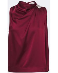 Altuzarra - Alden Draped Satin Top - Lyst