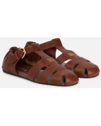 Miu Miu - Sandalias De Pescador En Piel - Lyst