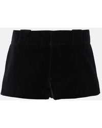 Chloé - Tailored Velvet Mini Shorts Trousers - Lyst