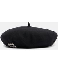 Roger Vivier - Embellished Wool Beret - Lyst