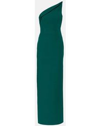 Roland Mouret - One-Shoulder Wool And Silk Corset Gown - Lyst
