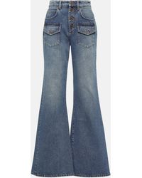 Balmain - High-rise Flared Jeans - Lyst