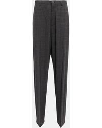 Balenciaga - Pantalon droit en laine melangee - Lyst