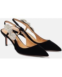 Aquazzura - Slingback-Pumps Very Bow Tie Crystal 65 - Lyst