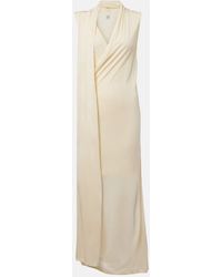 TOTEME - Draped Scarf-Detail Jersey Wrap Dress - Lyst