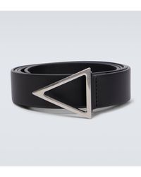 Bottega Veneta - Triangle Buckle Leather Belt - Lyst