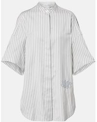 Stella McCartney - Striped Silk And Wool Shirt - Lyst