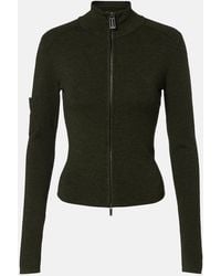 Victoria Beckham - Wool-Blend Zip-Up Sweater - Lyst