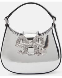 Self-Portrait - The Bow Micro Leather Tote Bag - Lyst
