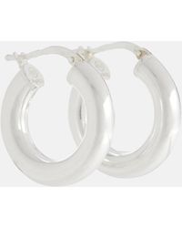 Bottega Veneta Essentials Sterling Silver Hoop Earrings - White