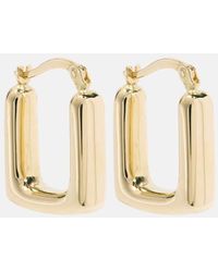 STONE AND STRAND - Squared Off 14kt Gold Hoop Earrings - Lyst