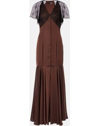 ROTATE BIRGER CHRISTENSEN - Lace-Trimmed Maxi Dress - Lyst