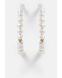 PERSÉE - Ohrringe Aus 18Kt Gelbgold Mit Diamanten Und Perlen - Lyst