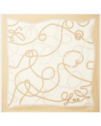 Loewe - Anagram Silk Twill Scarf - Lyst