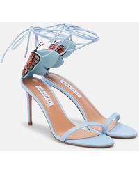 Aquazzura - Papillon D'Amour Embellished Sandals - Lyst