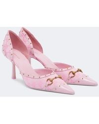 Gucci - Savoy Horsebit Gg Canvas Pumps - Lyst