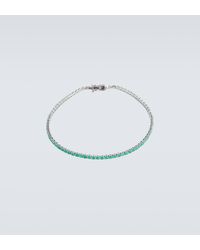 SHAY - 18kt Black Gold Tennis Bracelet With Emeralds - Lyst