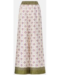 La DoubleJ - Eclipse Placee Silk Palazzo Pants - Lyst