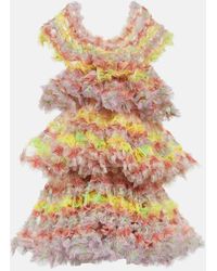 SUSAN FANG - Tiered Midi Dress - Lyst