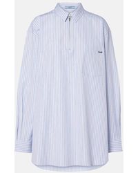 Prada - Camisa Oversized De Algodon A Rayas - Lyst