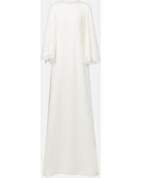 Oscar de la Renta - Lace-Trimmed Silk-Blend Georgette Kaftan - Lyst