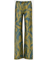 Dries Van Noten - Pachas Printed Silk Straight Pants - Lyst