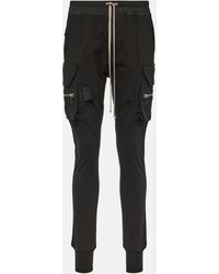 Rick Owens - High-rise Cotton Skinny Cargo Pants - Lyst