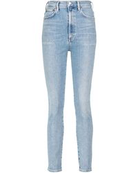 Agolde High-Rise Skinny Jeans Pinch - Blau