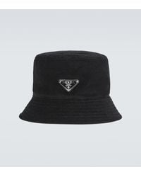 Prada - Corduroy Bucket Hat - Lyst