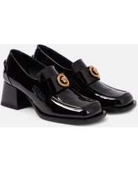 Versace - Alia Patent Leather Loafer Pumps - Lyst