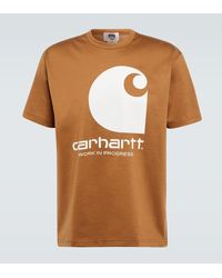 Junya Watanabe - X Carhartt Printed Cotton Jersey T-shirt - Lyst