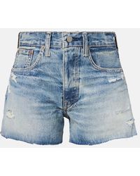 Polo Ralph Lauren - Short En Jean A Taille Haute - Lyst