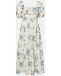 Faithfull the Brand - Dalia Floral Linen Midi Dress - Lyst