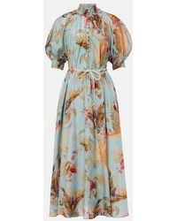Zimmermann - Silk Palm Ascension Maxi Dress - Lyst