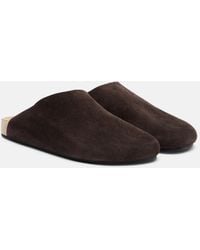 The Row - Hudson Two Suede Mules - Lyst