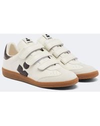Isabel Marant - Beth Snake-Effect Leather Sneakers - Lyst