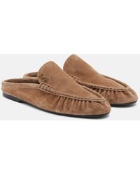 Saint Laurent - Le Loafer Suede Mules - Lyst