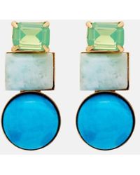 Jennifer Behr - Azurine Crystal-Embellished Drop Earrings - Lyst