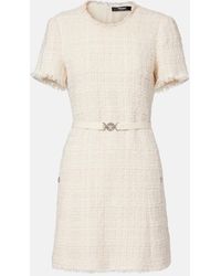 Versace - Medusa '95 Cotton-Blend Tweed Minidress - Lyst
