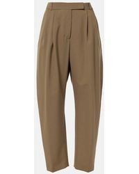 Rohe - High-Rise Virgin Wool Barrel-Leg Pants - Lyst