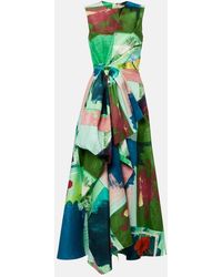 ROKSANDA - Nura Bow-Detail Cotton Cocktail Dress - Lyst