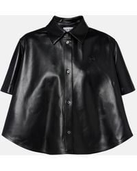 Loewe - Anagram Leather Bowling Shirt - Lyst