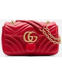 Gucci - Gg Marmont Small Shoulder Bag, Leather - Lyst