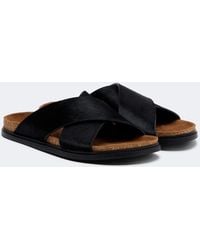 The Row - Cross Calf Hair Sandals - Lyst