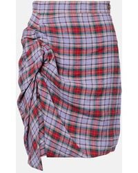 Vivienne Westwood - Panther Gathered Linen Miniskirt - Lyst