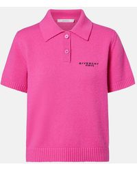 Givenchy - Cropped Wool And Cashmere Polo Shirt - Lyst