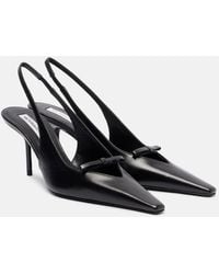 Victoria Beckham - 75 Leather Slingback Pumps - Lyst