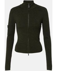 Victoria Beckham - Wool-Blend Zip-Up Sweater - Lyst