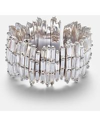 Suzanne Kalan - Classic Milli 18Kt Ring With Diamonds - Lyst